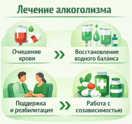 лечение алкоголизма в Энгельсе этапы